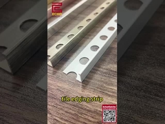 10 mm de carreaux en aluminium à bord droit, garniture minimaliste, bande de bord en chrome poli