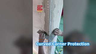 Garniture de coin incurvée en aluminium | Profil de protection d'angle mural encastré