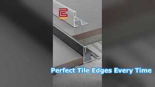 Garniture de carrelage à bord carré en acier inoxydable | Profil de protection d'angle externe#StainlessSteelTileTrim