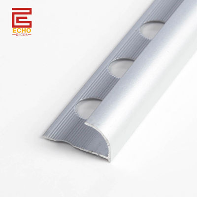qualité  Aluminum Anodized Silver Outside Corner Trim Bullnose Edge Tile Trim usine