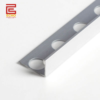 10 mm de carreaux en aluminium à bord droit, garniture minimaliste, bande de bord en chrome poli