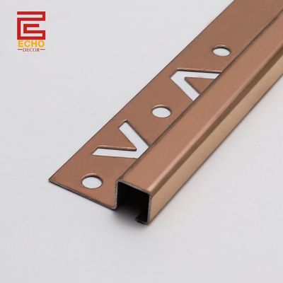 Résidentiel Brozne en acier inoxydable Carreaux de bord carré 2.5m Carreaux de bord de coin extérieur