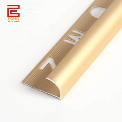 Matte en perles d'or de l'aluminium décoratif décoratif de la tuile Bullnose bordure de la tuile
