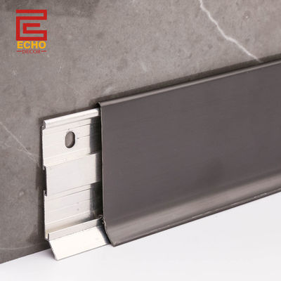 En acier inoxydable profil gris de planche à jupons 12 mm bandes de bord de planche à jupons