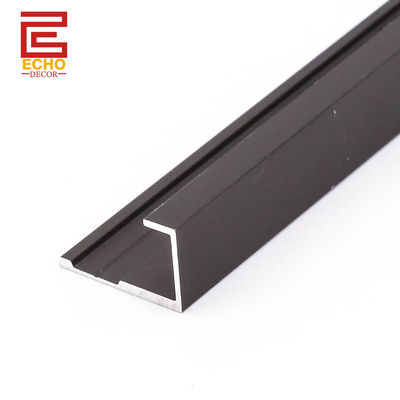 Panneau mural décoratif Trim Mat Noir Aluminium Fin Cap Trim Pour le panneau PVC