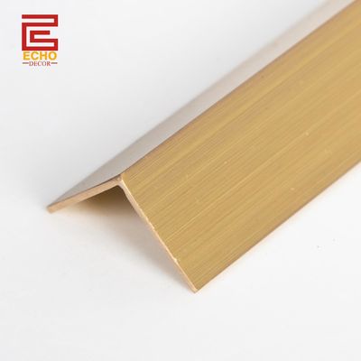 Profil en laiton satiné en forme de L 20 mm Carreaux de bandes de moulage en laiton