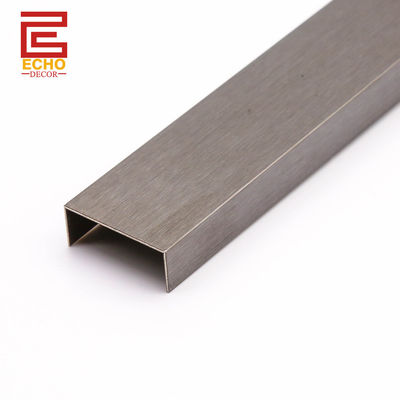 20 mm brossé de métal noir bord de tuiles Trim pour salle de bain en céramique