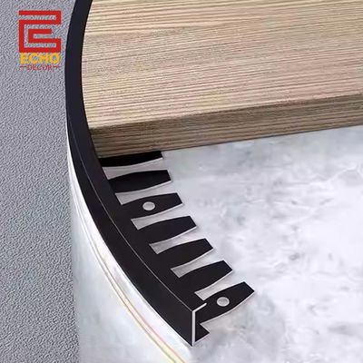bandes de transition de plancher courbé en aluminium pour plancher stratifié