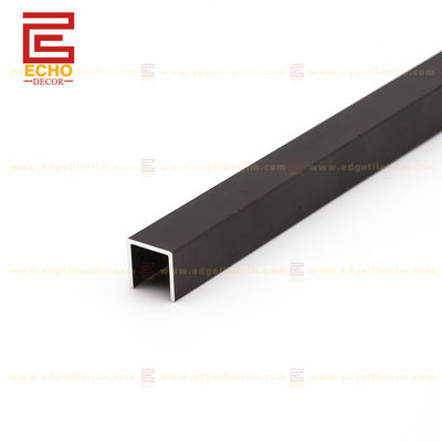 Extrusions Carreaux d'aluminium Trim U Channel Profil métallique 12 mm Noir