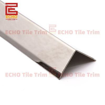20 mm de tôle en forme de L, bande de bordure de tuiles en acier inoxydable