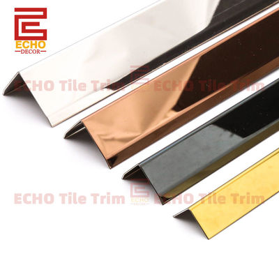 Acier inoxydable 90 degrés bord extérieur de tuiles Trim de couleur personnalisée bande de bord de tuiles