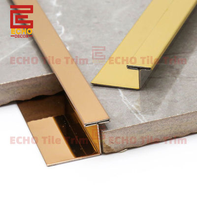 2m Satin en acier inoxydable T Transition strips de fond de moulures séparent de manière transparente les différents matériaux de revêtement de sol dans les portes