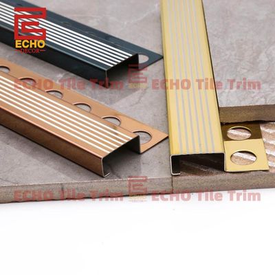 Plancher métallique Escalier de coussinet Trim carré Carreaux de coussinet de coussinet de moulage