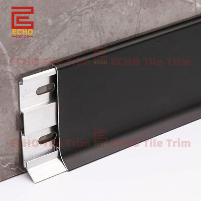 Moderne en aluminium planche de base de mur Trim planche de jupons Profiles Noir largeur 40-120 mm