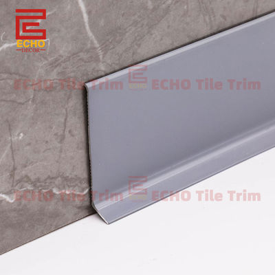 Profils modernes en aluminium gris de plinthe de couverture d'habillage de plinthe