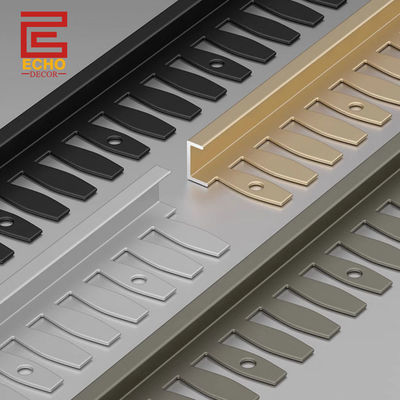 Bandes de bordure de carrelage en aluminium noir mat flexible